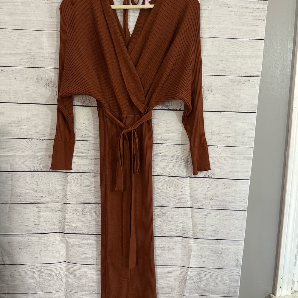 Pink Lily Copper Knit Dress